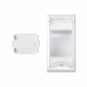 Placa para magnetotérmico o diferencial de 2 elementos instalación en cajas de suelo blanco Simon 500 Cima
