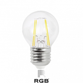 Lámpara ESFÃRICA G45 2W REGULABLE 360Â° DIMMABLE 2200K Marca Rgb Led